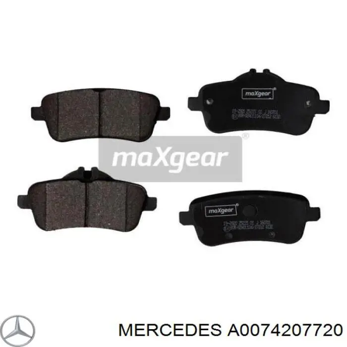 Compre A0074207720 Mercedes Sapatas do freio traseiras de disco