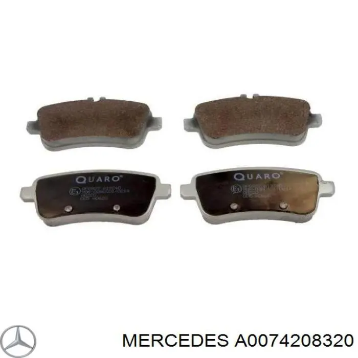 A0074208320 Mercedes Sapatas do freio traseiras de disco