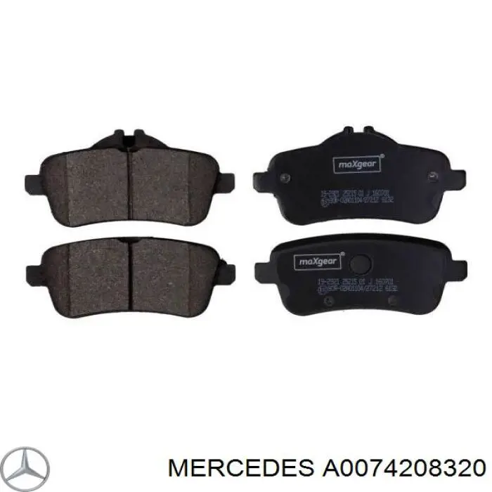 Sapatas do freio traseiras de disco Mercedes A0074208320 preço, a partir de 49,52 USD