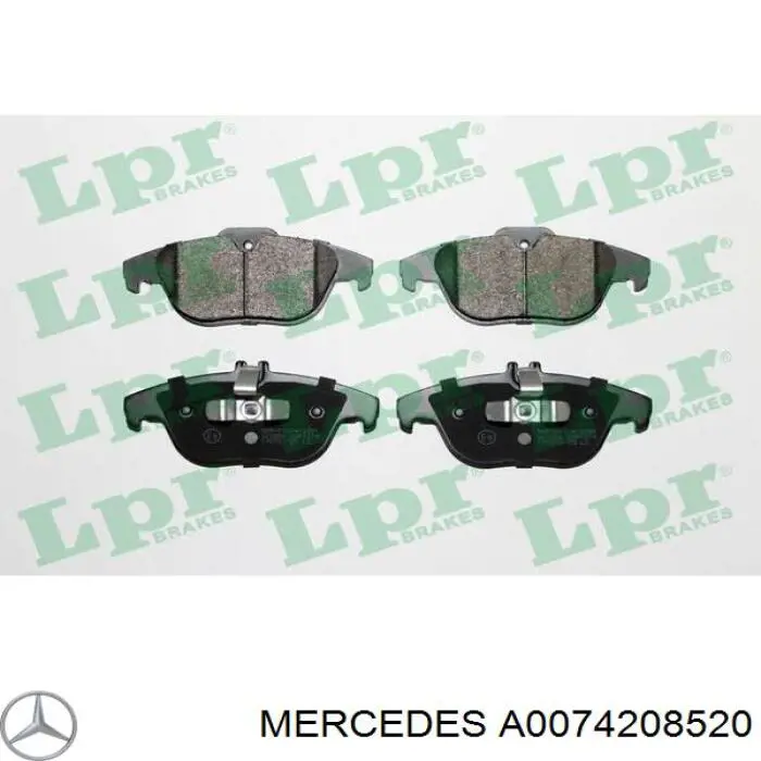 A0074208520 Mercedes Sapatas do freio traseiras de disco