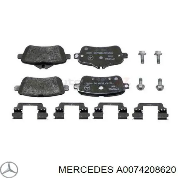 Sapatas do freio traseiras de disco Mercedes A0074208620 preço, a partir de 39,66 USD