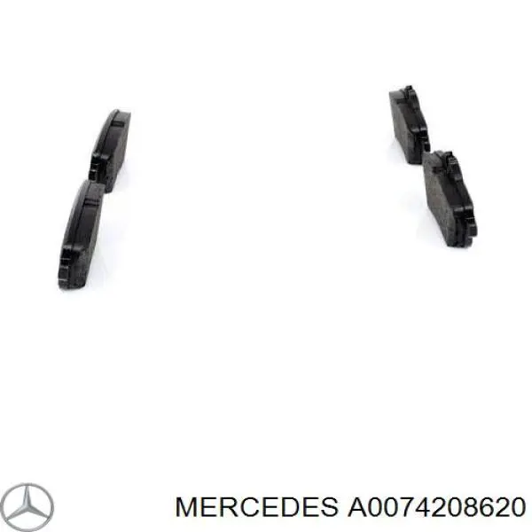 A0074208620 Mercedes Sapatas do freio traseiras de disco