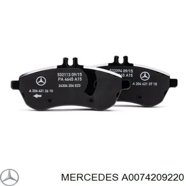 Sapatas do freio dianteiras de disco Mercedes A0074209220 preço, a partir de 40,89 USD