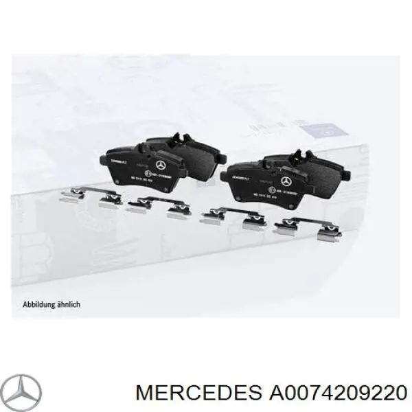 Compre A0074209220 Mercedes Sapatas do freio dianteiras de disco