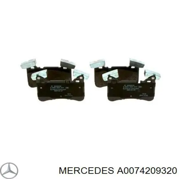 Compre A0074209320 Mercedes Sapatas do freio traseiras de disco