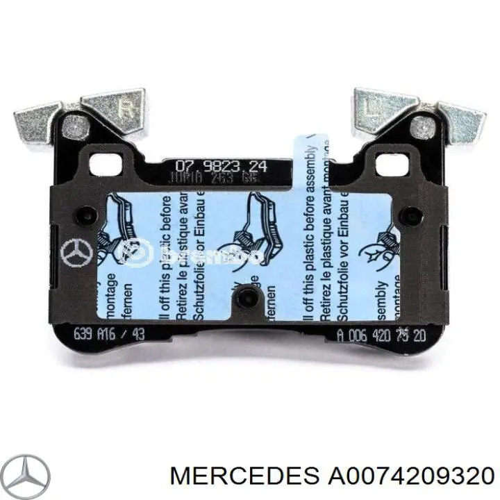 Sapatas do freio traseiras de disco Mercedes A0074209320 preço, a partir de 74,70 USD