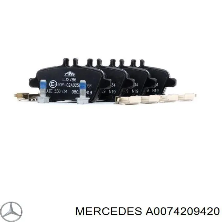 Sapatas do freio traseiras de disco Mercedes A0074209420 preço, a partir de 35,20 USD