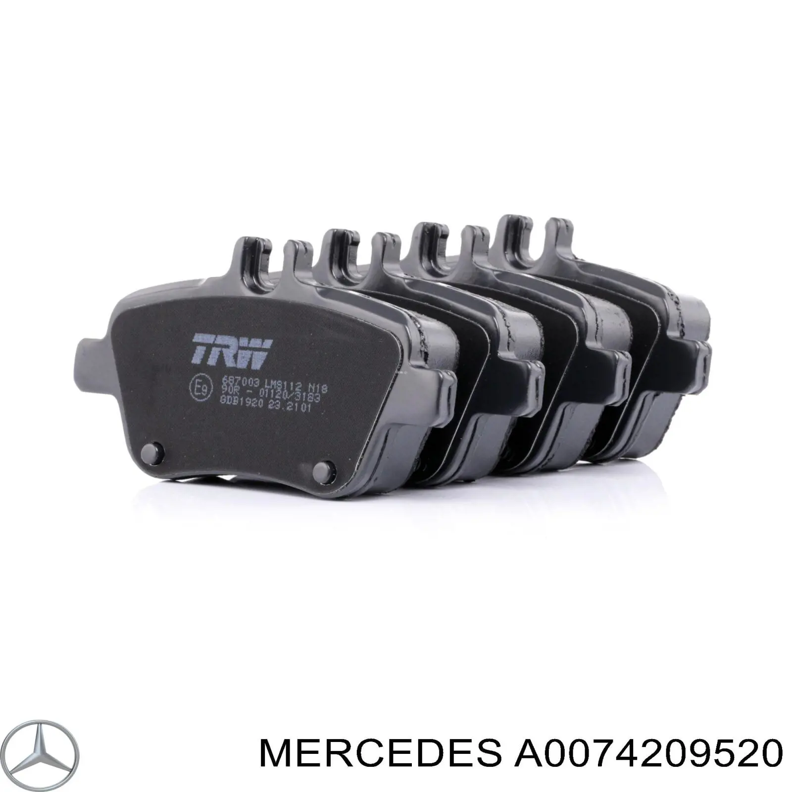 Sapatas do freio traseiras de disco Mercedes A0074209520 preço, a partir de 26,28 USD