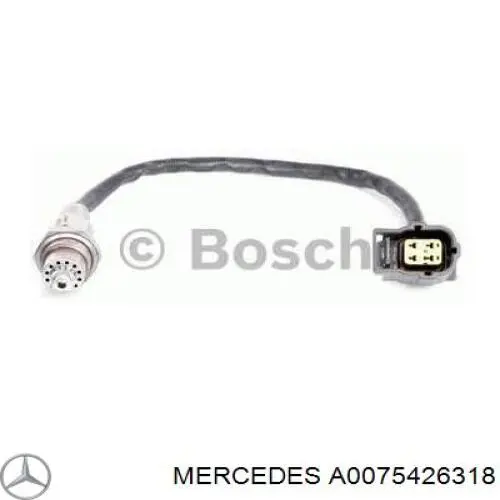 Sonda lambda, sensor esquerdo de oxigênio depois de catalisador Mercedes A0075426318 preço, a partir de 99,24 USD