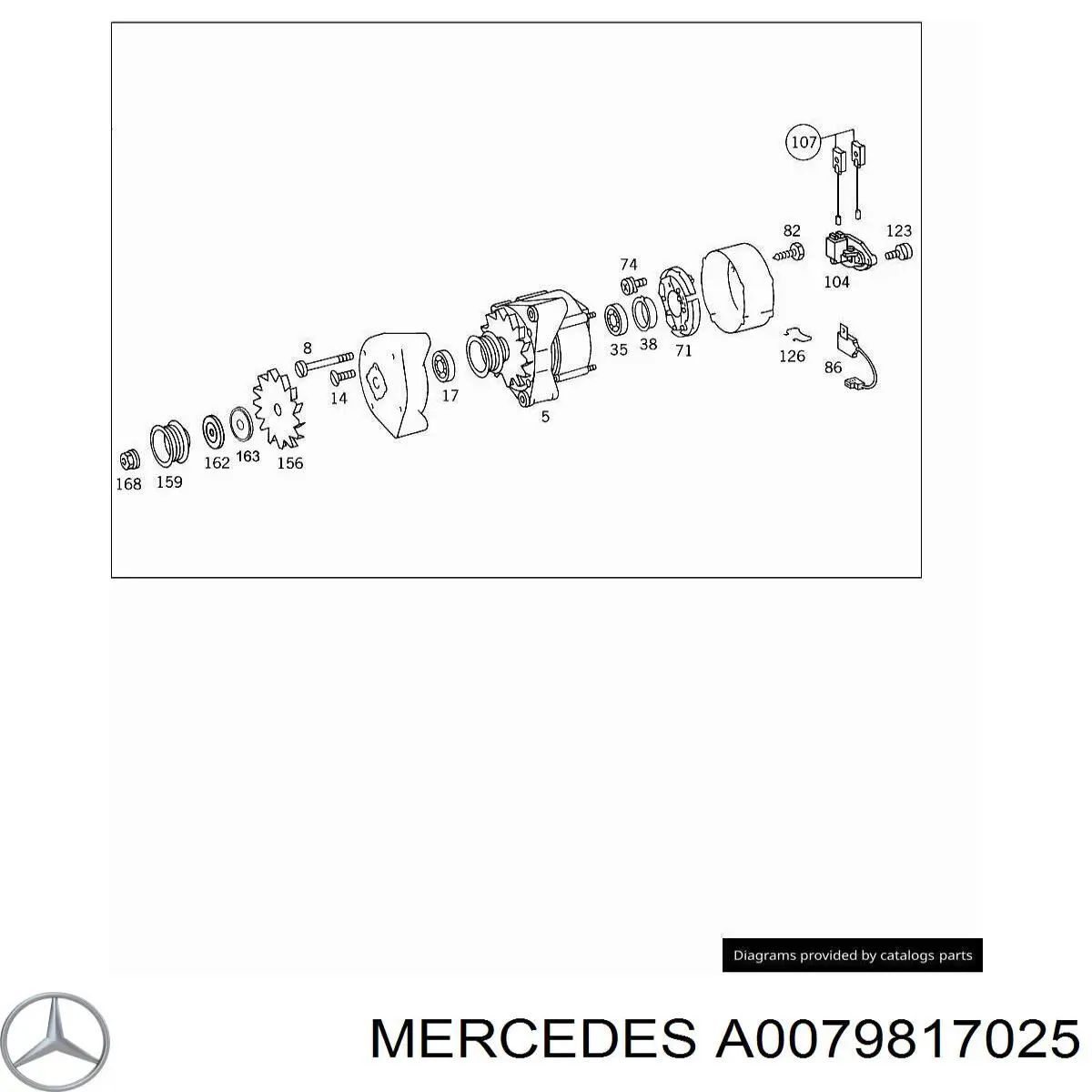  Mercedes A0079810125 preço, a partir de 152,76 USD