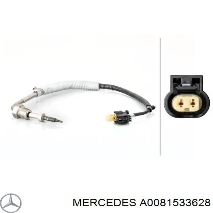 A0081533628 Mercedes Sensor de temperatura dos gases de escape (GE), antes de turbina