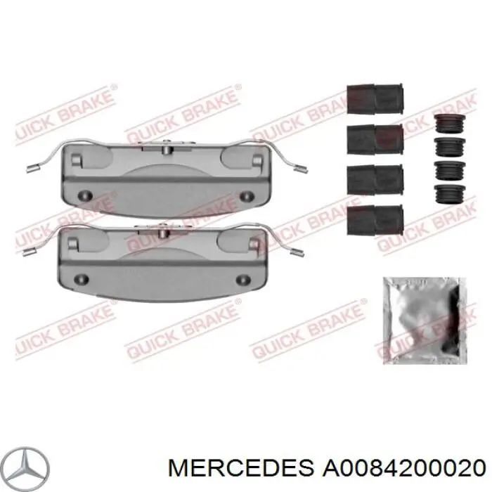 A0084200020 Mercedes Sapatas do freio dianteiras de disco