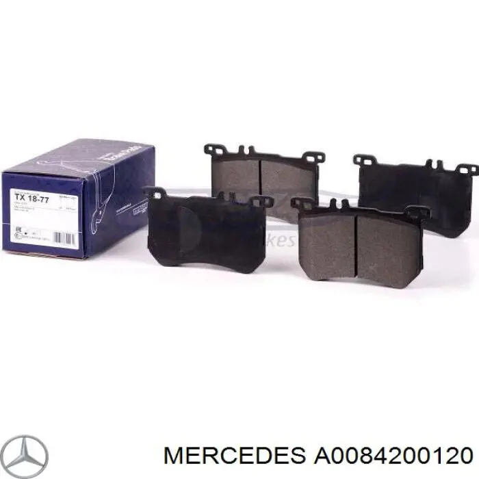Sapatas do freio dianteiras de disco A0084200120 Mercedes