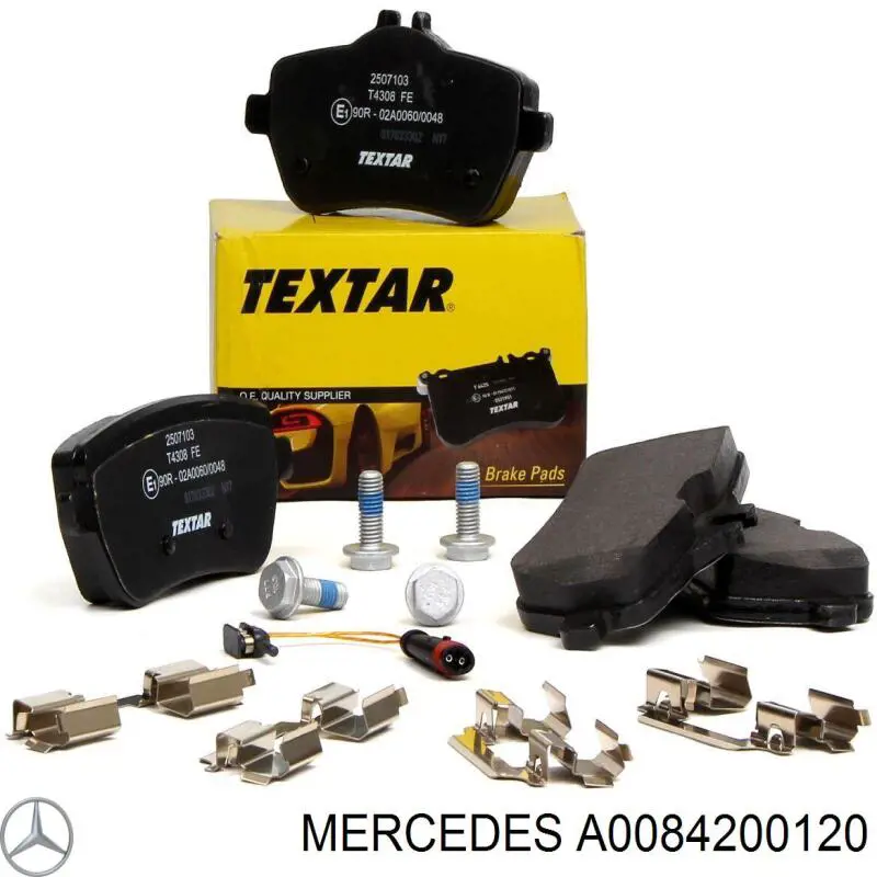 Sapatas do freio dianteiras de disco Mercedes A0084200120