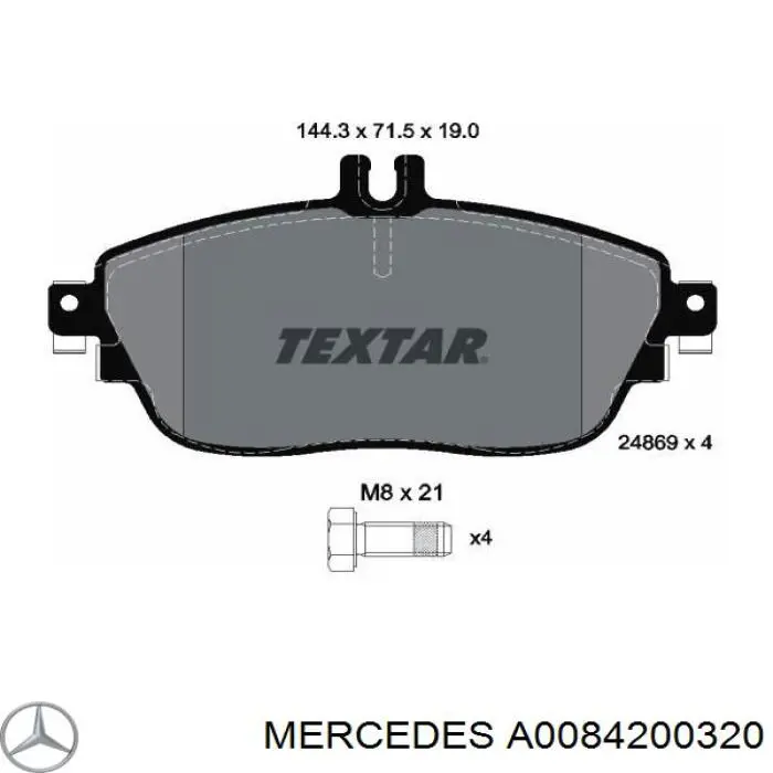 Sapatas do freio dianteiras de disco Mercedes A0084200320 preço, a partir de 38,15 USD