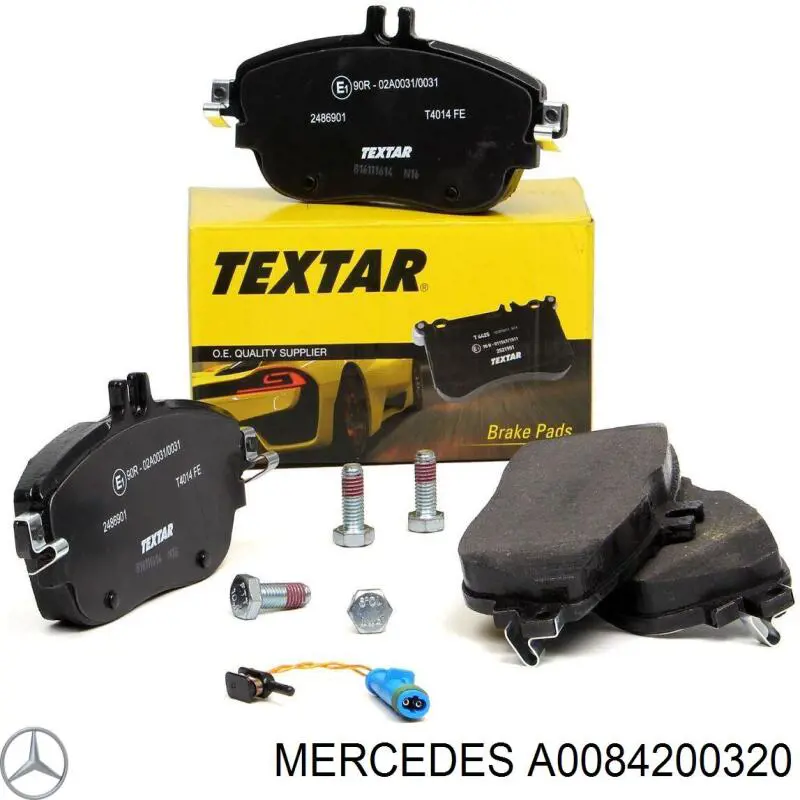 Compre A0084200320 Mercedes Sapatas do freio dianteiras de disco