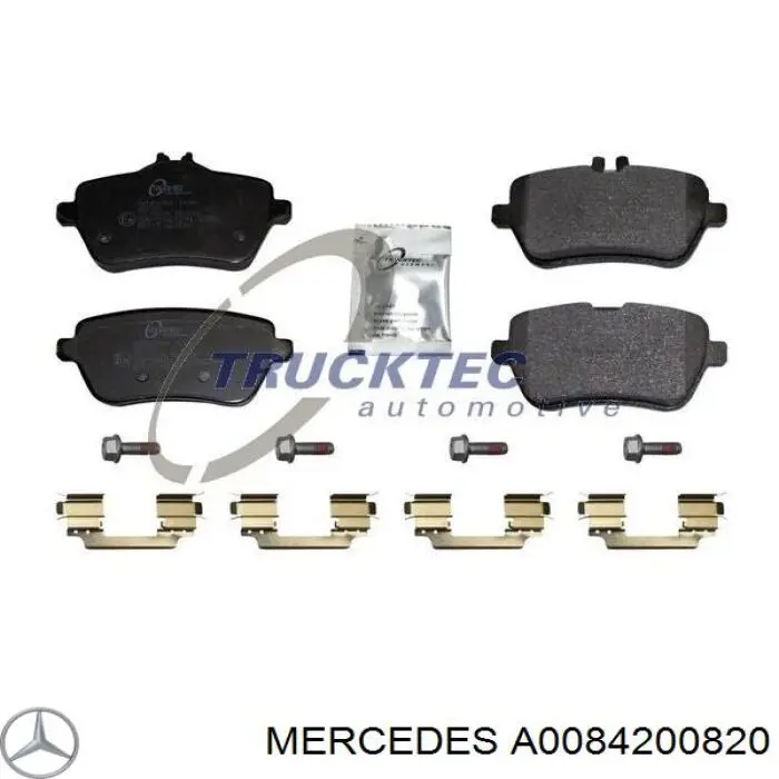 A0084200820 Mercedes Sapatas do freio traseiras de disco