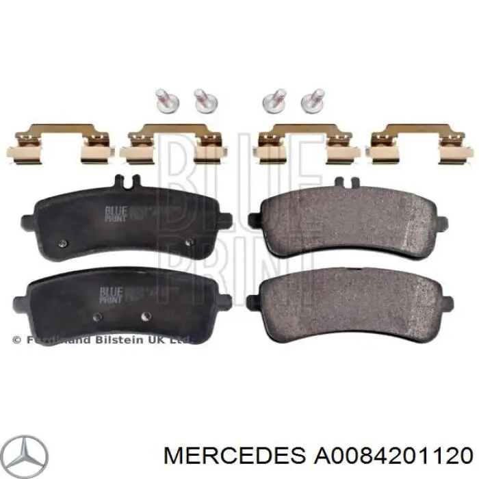 A0084201120 Mercedes Sapatas do freio traseiras de disco