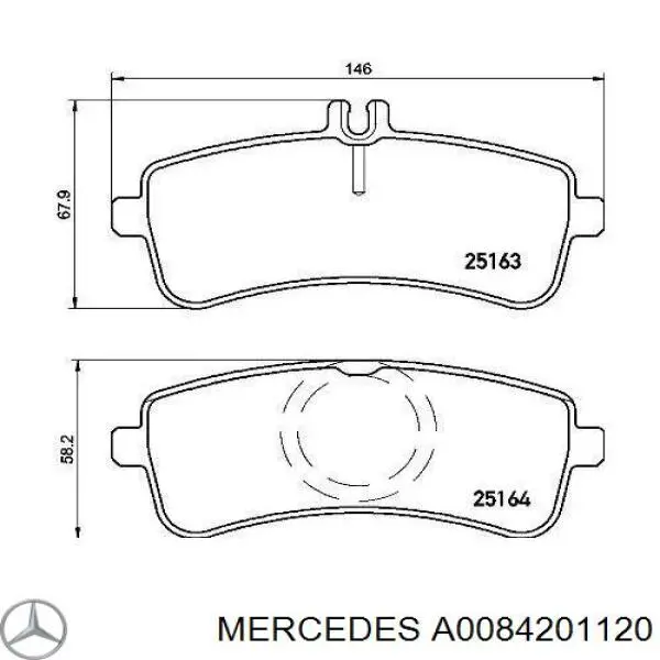 Sapatas do freio traseiras de disco Mercedes A0084201120 preço, a partir de 79,86 USD