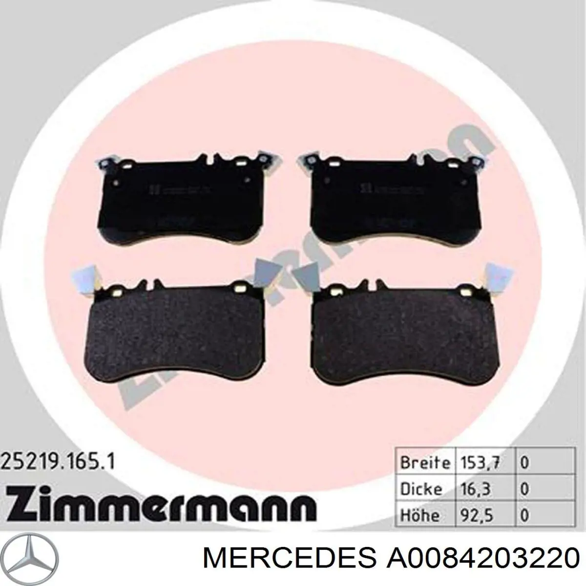 Sapatas do freio dianteiras de disco Mercedes A0084203220 preço, a partir de 133,03 USD