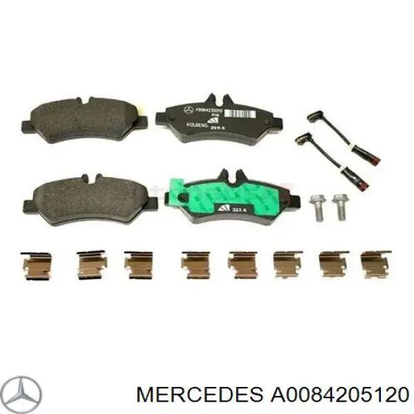 A0084205120 Mercedes Sapatas do freio traseiras de disco