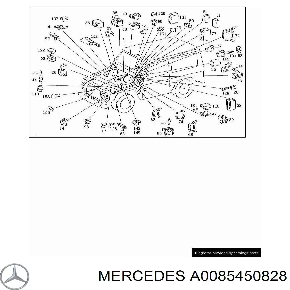 Conector do regulador de fases da distribuição (VVT) Mercedes A0085450828 preço, a partir de 9,47 USD