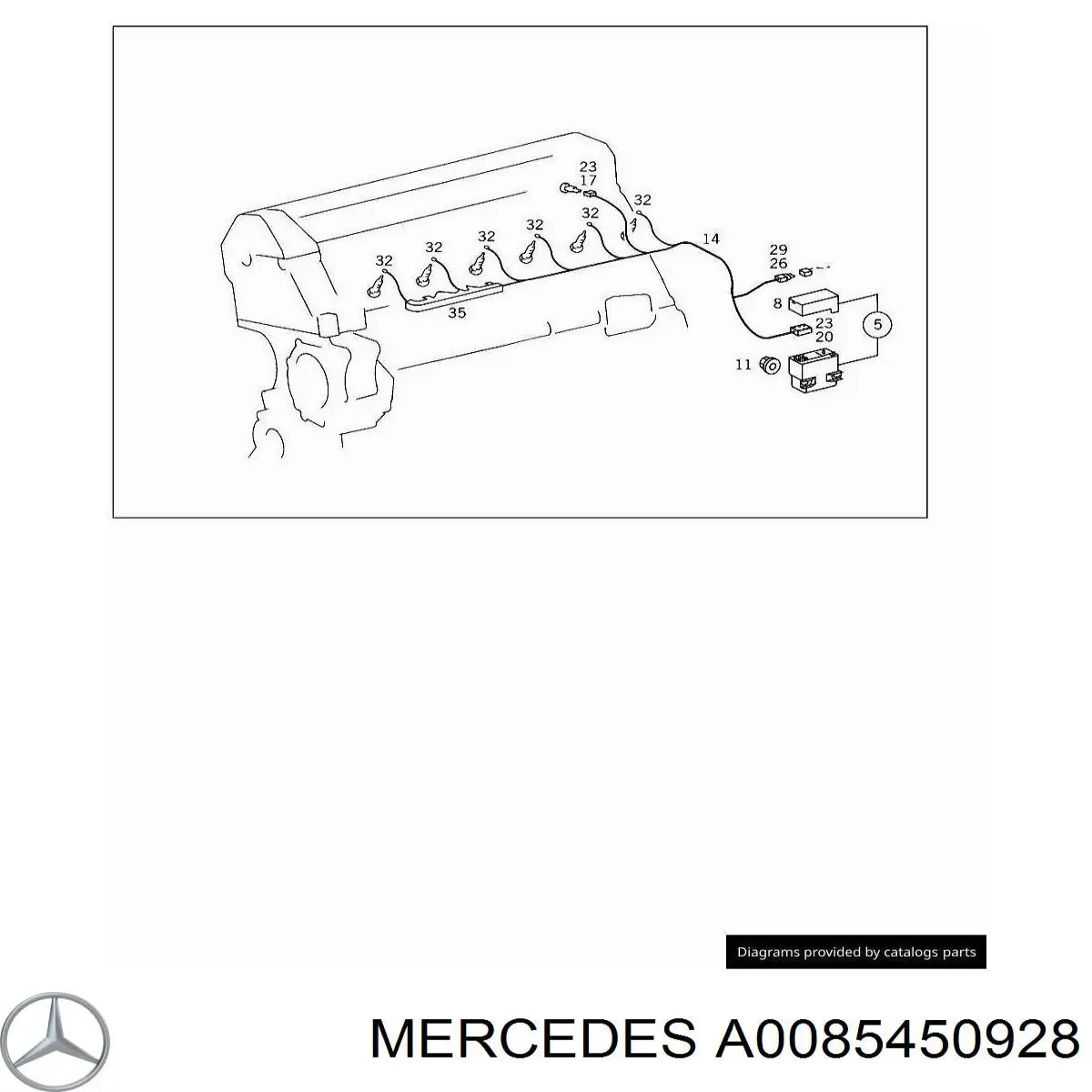 Compre A0085450928 Mercedes Conector do regulador de fases da distribuição (VVT)