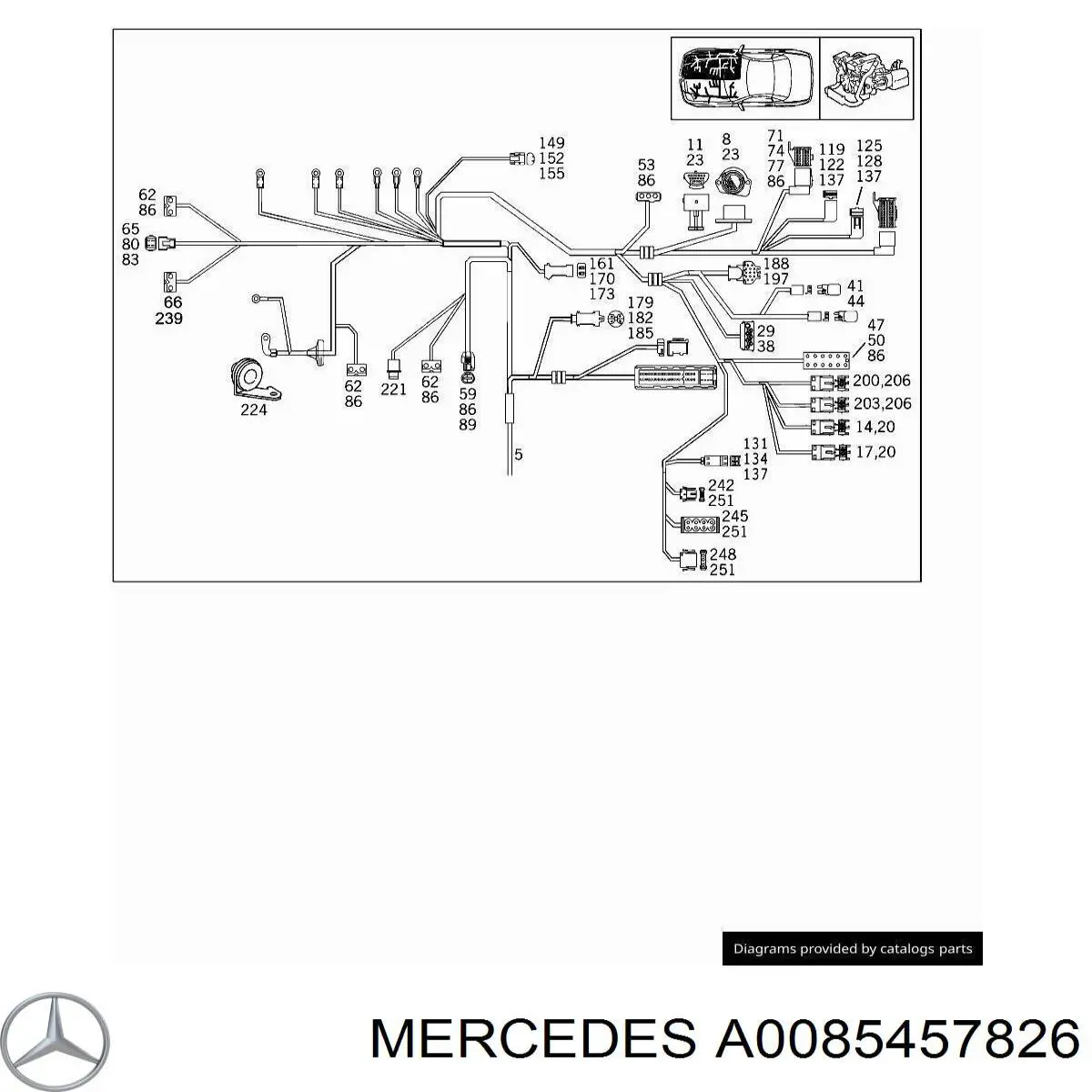  Mercedes A0085457826 preço, a partir de 9,43 USD