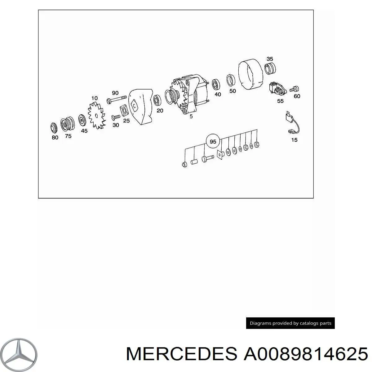 Rolamento do gerador Mercedes A0089814625 preço, a partir de 5,41 USD