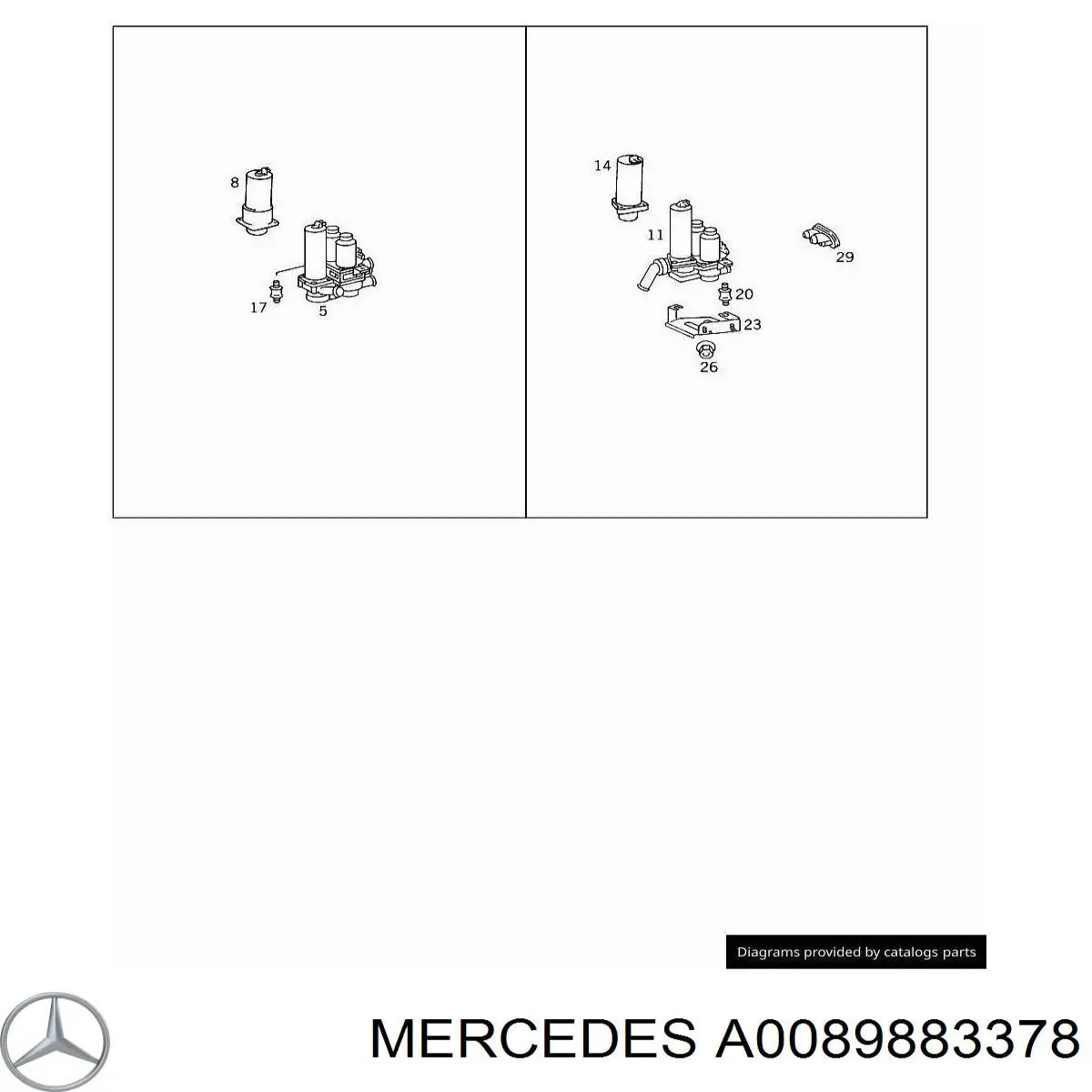 A0089883378 Mercedes 