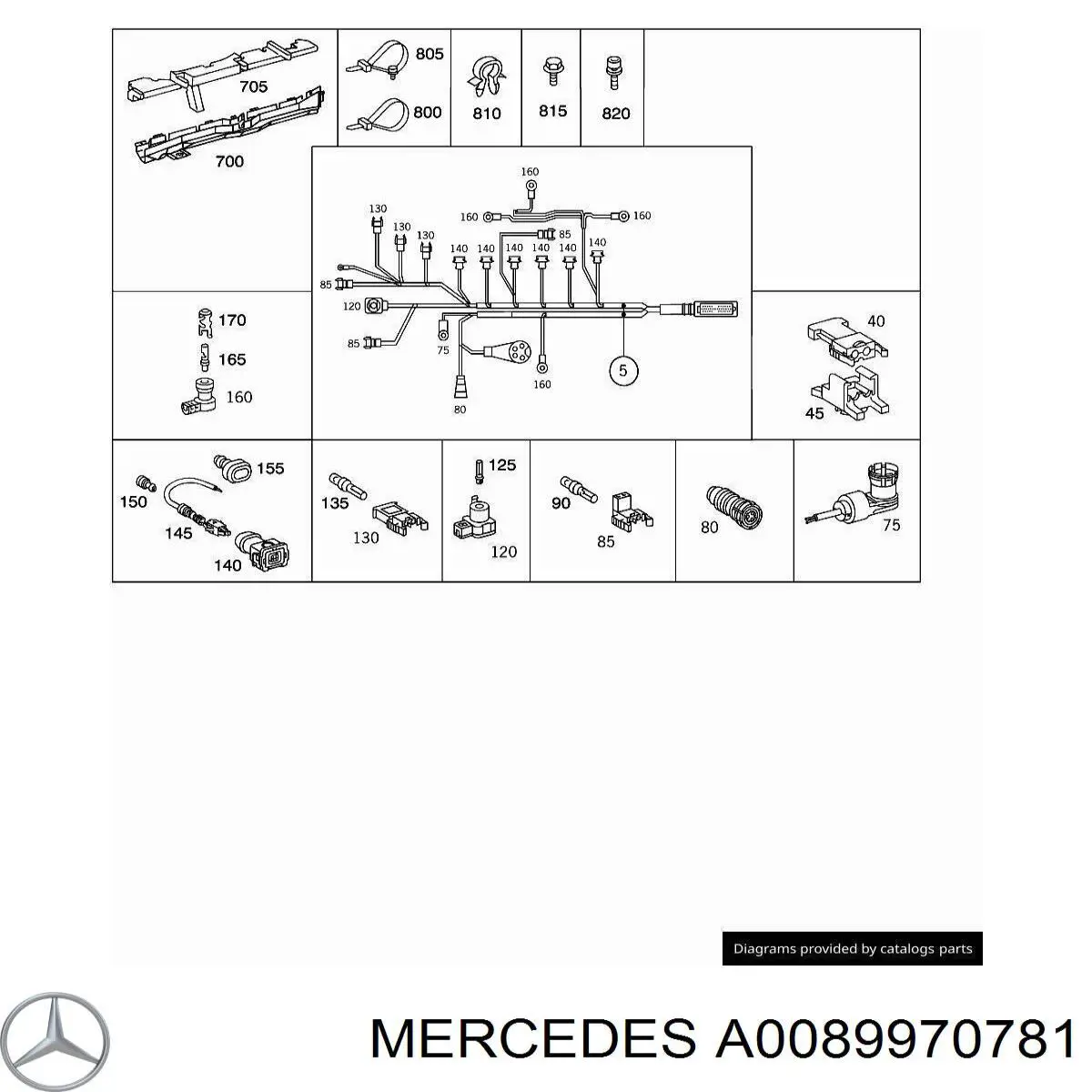  Mercedes A0089970781 preço, a partir de  