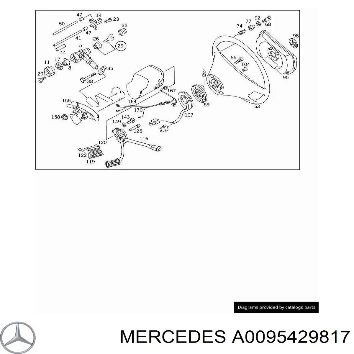 Sensor do ângulo de viragem do volante de direção Mercedes A0095429817 preço, a partir de 508,61 USD