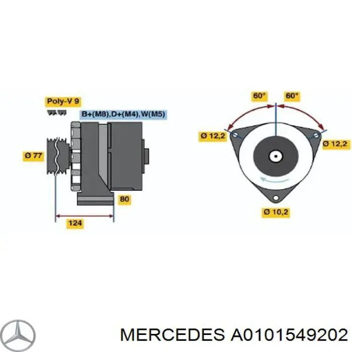 Gerador A0101549202 Mercedes