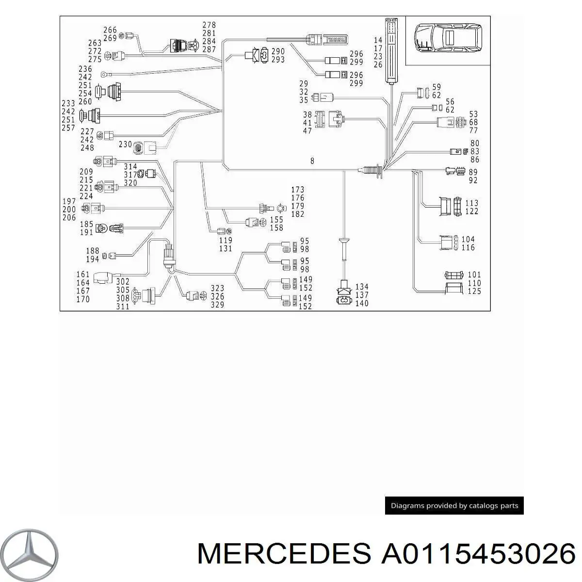  Mercedes A0115453026 preço, a partir de 15,61 USD