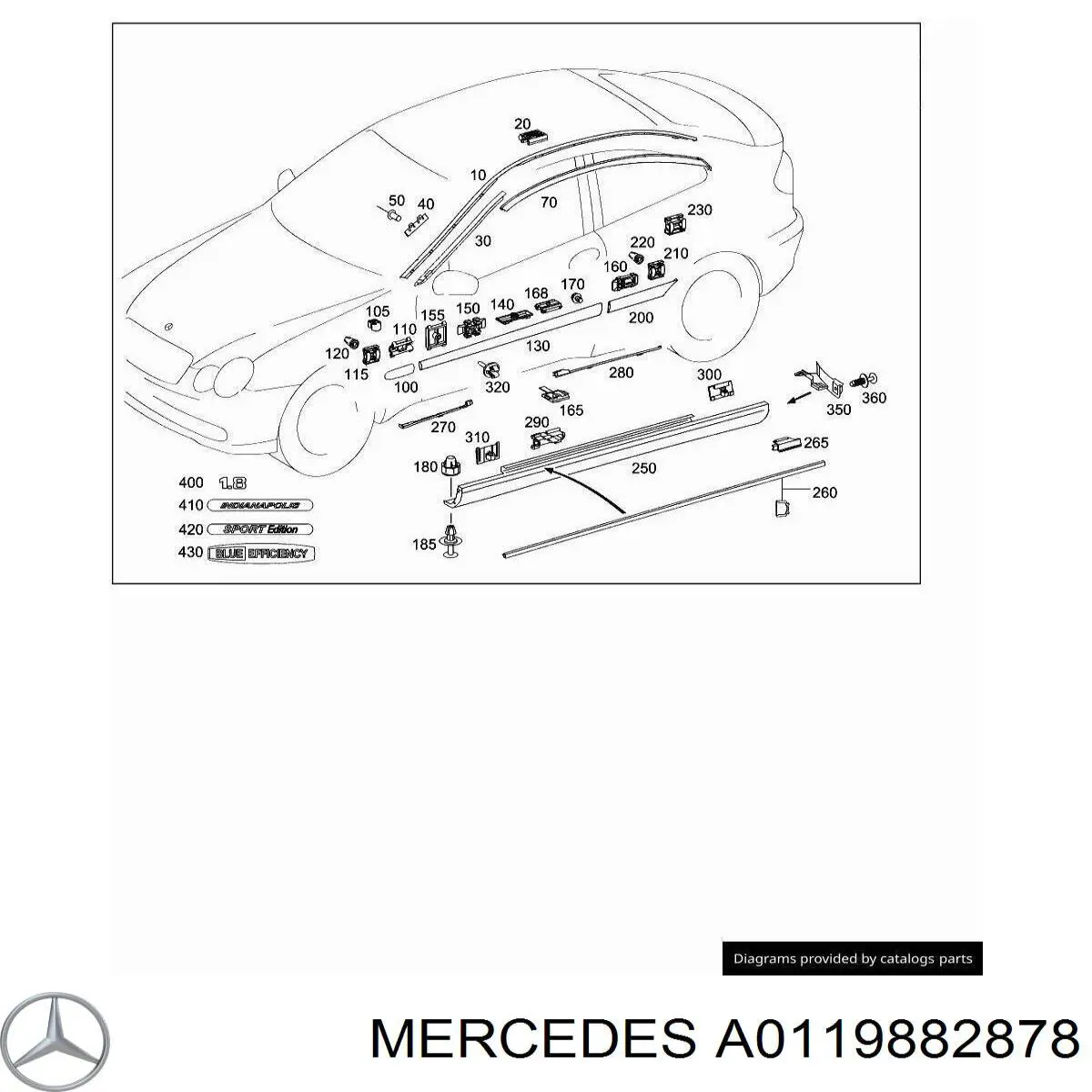  Mercedes A0119882878 preço, a partir de 4,33 USD
