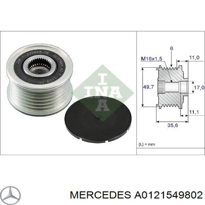 Gerador Mercedes A0121549802 preço, a partir de 163,73 USD