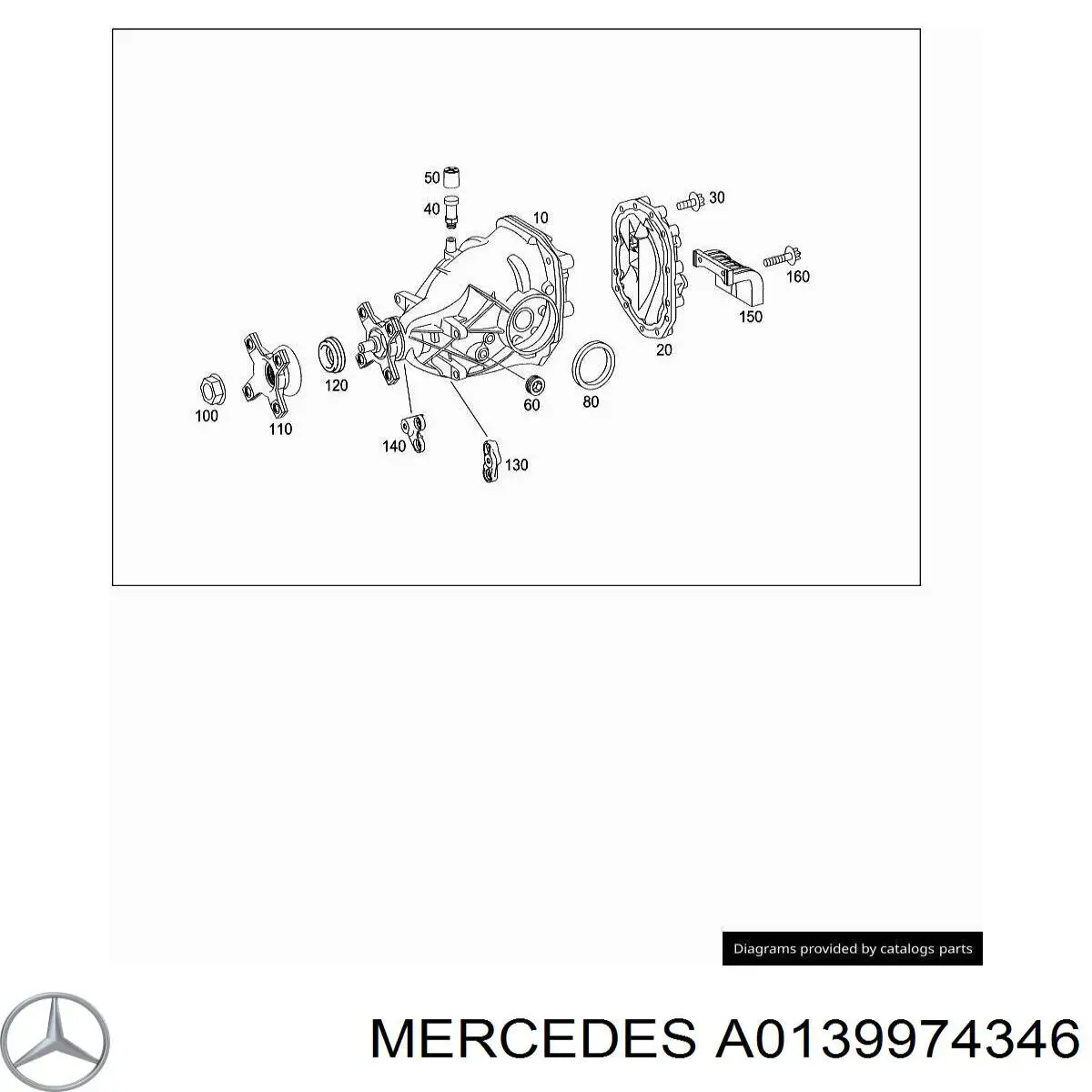 A0139974346 Mercedes Bucim da haste de redutor do eixo traseiro