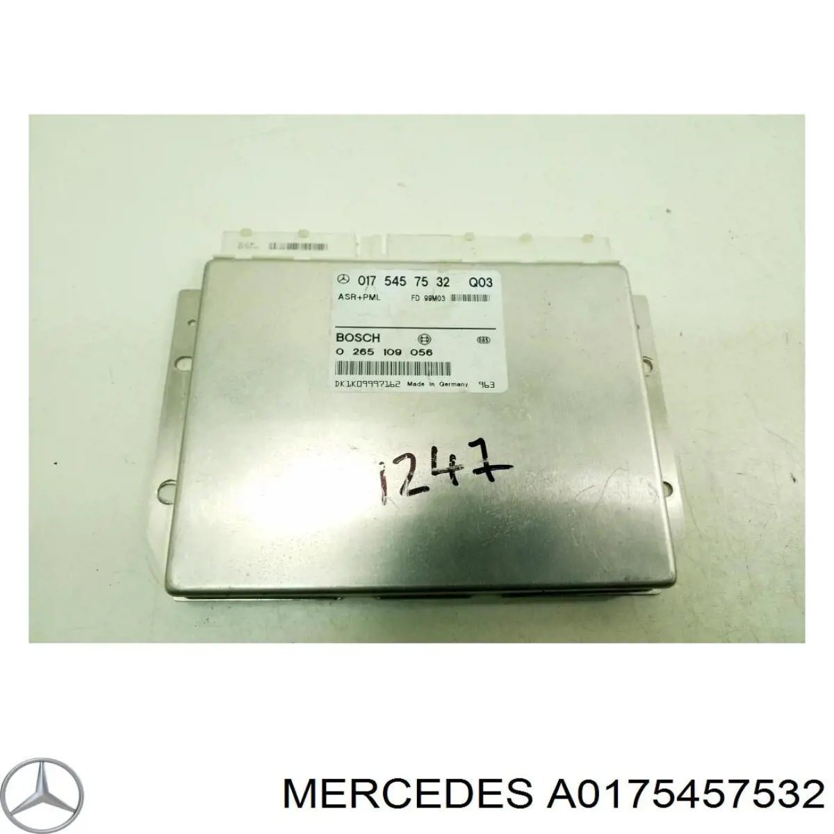 A0175457532 Mercedes Módulo de direção (Centralina eletrônica) ASR
