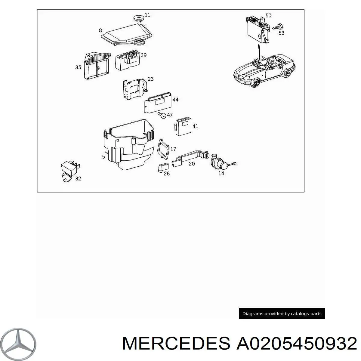 A0235452232 Mercedes Módulo de direção (Centralina eletrônica) de motor