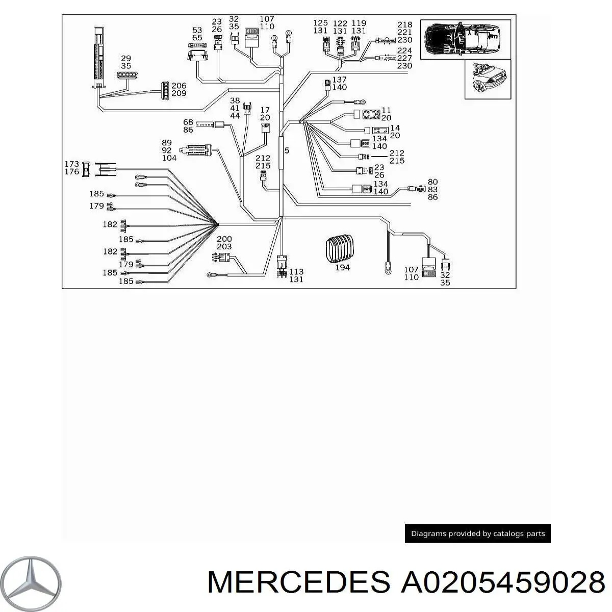  Mercedes A0205459028 preço, a partir de 16,83 USD