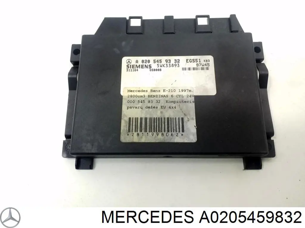 A0205459832 Mercedes Módulo de direção (Centralina eletrônica) da Caixa Automática de Mudança eletrônica