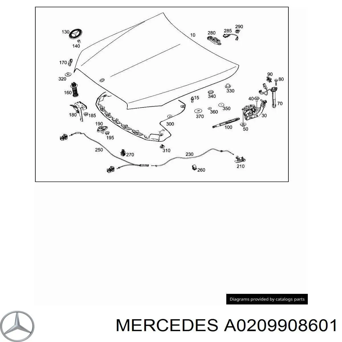  Mercedes A0209908601 preço, a partir de 4,87 USD