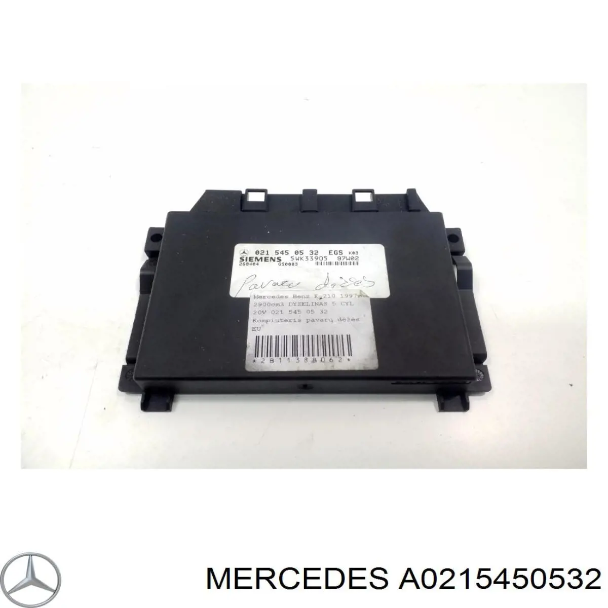 A0215450532 Mercedes Módulo de direção (Centralina eletrônica) da Caixa Automática de Mudança eletrônica