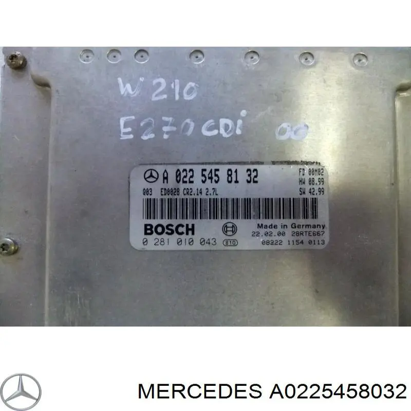 A0225458032 Mercedes Módulo de direção (Centralina eletrônica) de motor