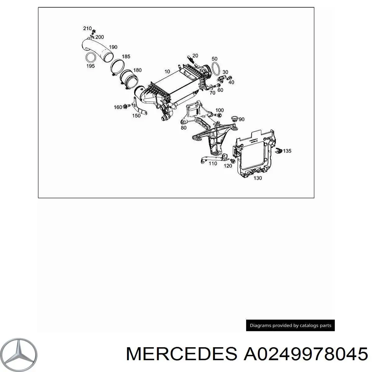 Anel de vedação (vedante) de cano derivado de intercooler Mercedes A0249978045 preço, a partir de 13,80 USD