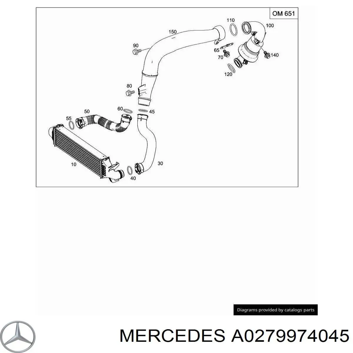 Anel de vedação (vedante) de cano derivado de intercooler Mercedes A0279974045 preço, a partir de 6,02 USD