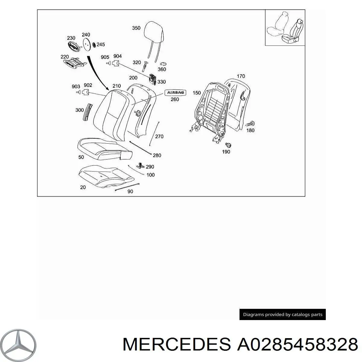 Mercedes A0285458328 preço, a partir de 3,96 USD