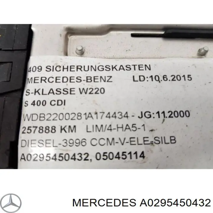 Unidade de dispositivos de segurança Mercedes A0295450432 preço, a partir de 105,74 USD