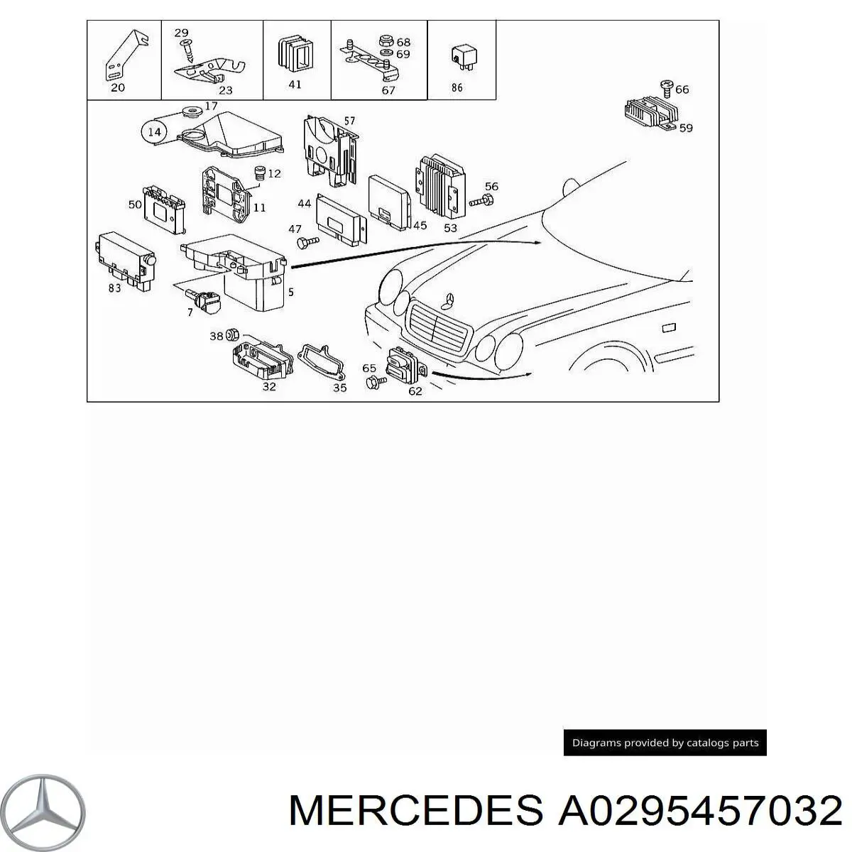 Unidade de controlo ESP Mercedes A0295457032 preço, a partir de 97,97 USD