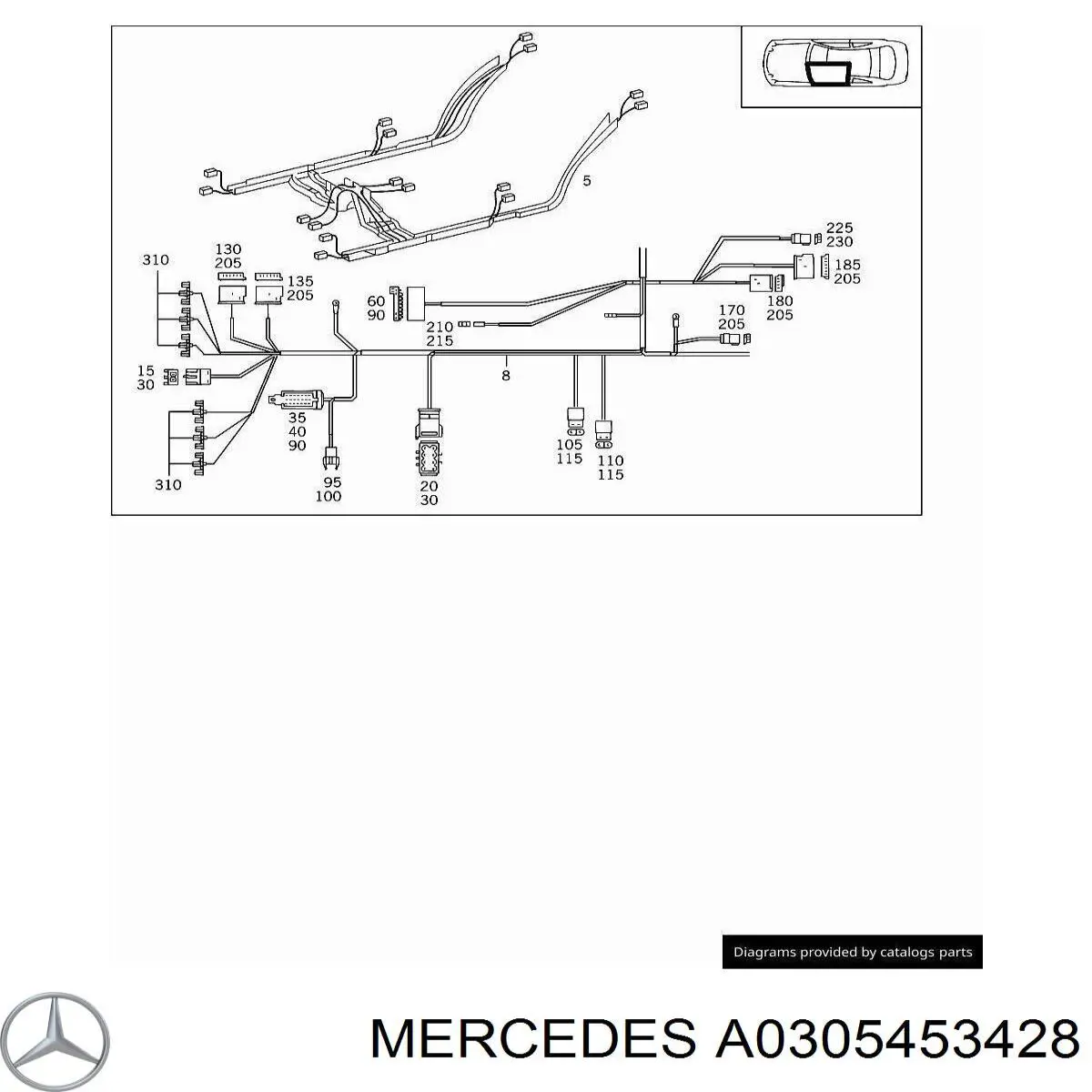  Mercedes A0305453428 preço, a partir de 6,41 USD